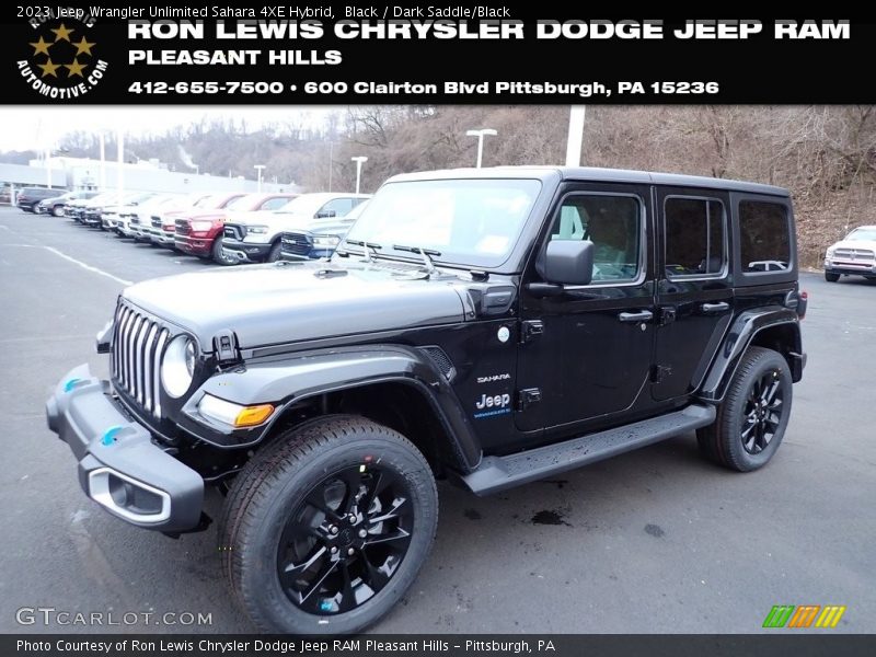 Black / Dark Saddle/Black 2023 Jeep Wrangler Unlimited Sahara 4XE Hybrid