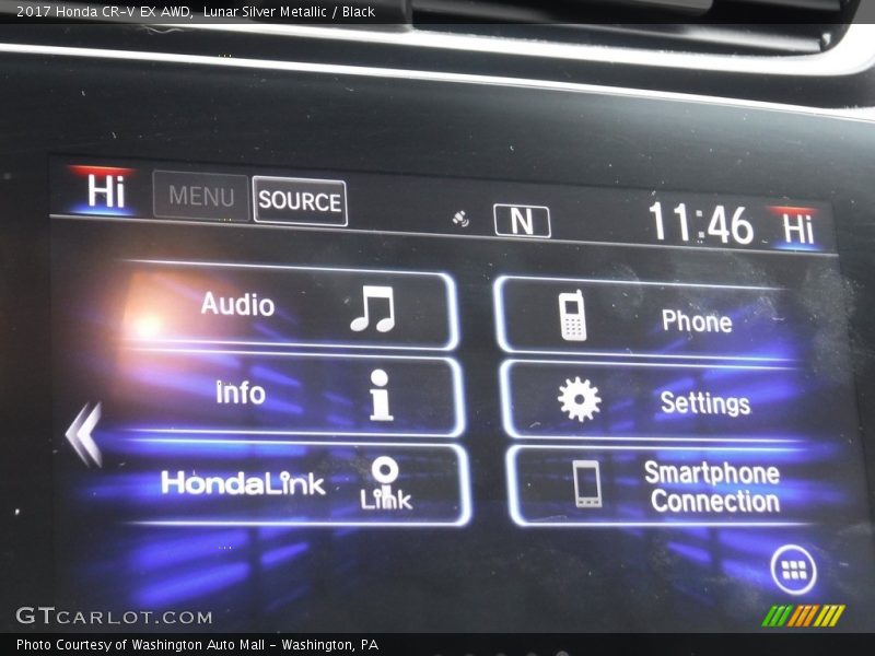 Lunar Silver Metallic / Black 2017 Honda CR-V EX AWD