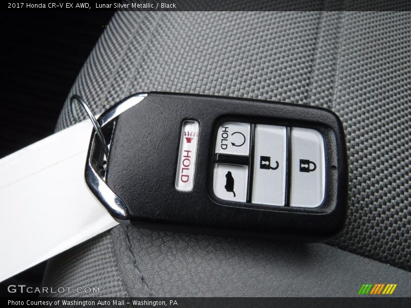 Lunar Silver Metallic / Black 2017 Honda CR-V EX AWD