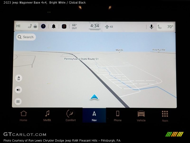 Navigation of 2023 Wagoneer Base 4x4