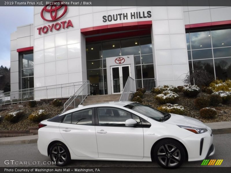 Blizzard White Pearl / Black 2019 Toyota Prius XLE