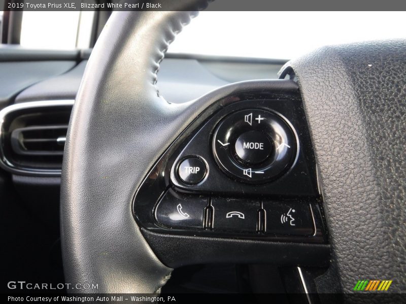 Blizzard White Pearl / Black 2019 Toyota Prius XLE
