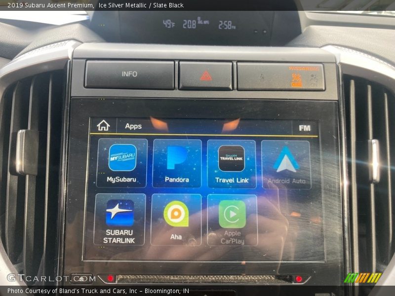 Ice Silver Metallic / Slate Black 2019 Subaru Ascent Premium