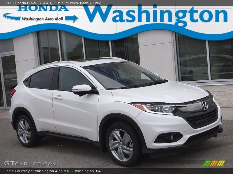 Platinum White Pearl / Gray 2020 Honda HR-V EX AWD