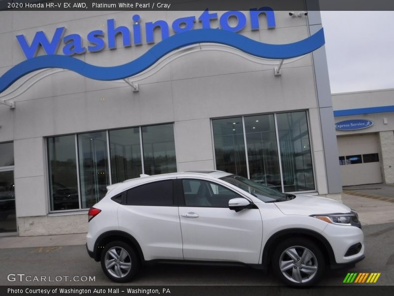 Platinum White Pearl / Gray 2020 Honda HR-V EX AWD