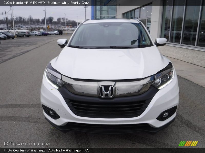 Platinum White Pearl / Gray 2020 Honda HR-V EX AWD