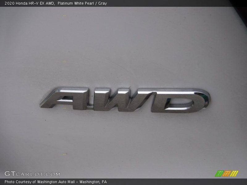 Platinum White Pearl / Gray 2020 Honda HR-V EX AWD
