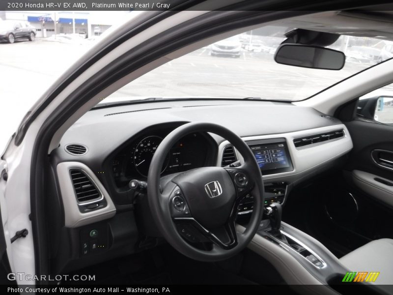 Platinum White Pearl / Gray 2020 Honda HR-V EX AWD