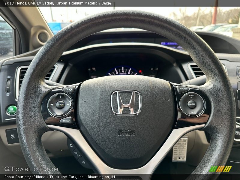 Urban Titanium Metallic / Beige 2013 Honda Civic EX Sedan