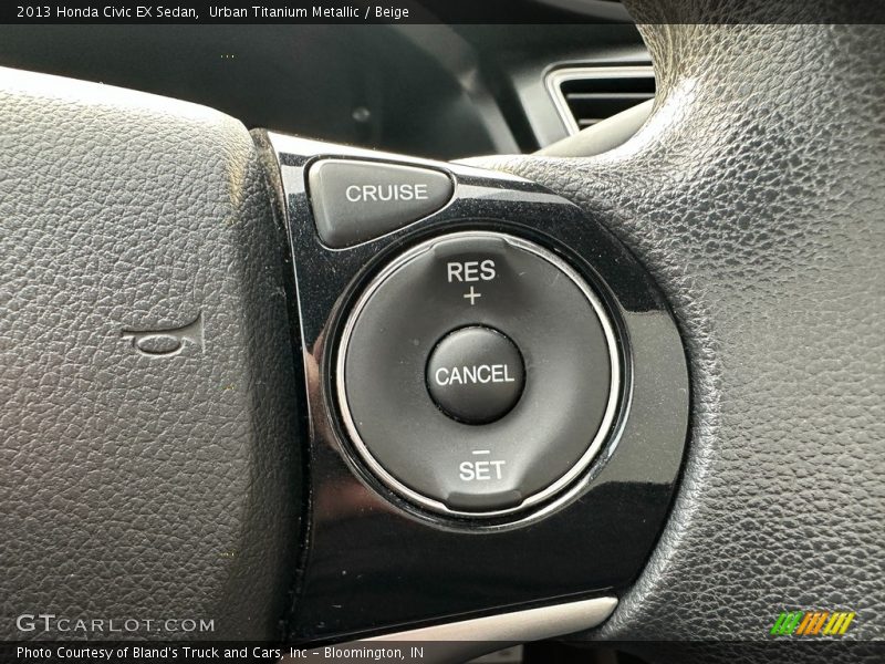 Urban Titanium Metallic / Beige 2013 Honda Civic EX Sedan