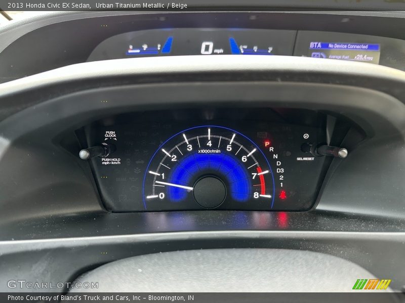 Urban Titanium Metallic / Beige 2013 Honda Civic EX Sedan