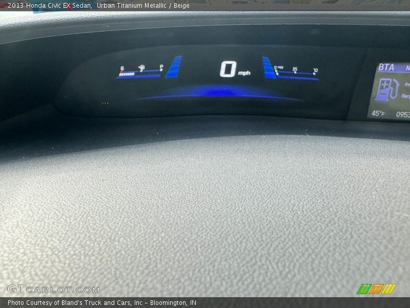 Urban Titanium Metallic / Beige 2013 Honda Civic EX Sedan