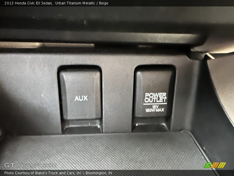 Urban Titanium Metallic / Beige 2013 Honda Civic EX Sedan