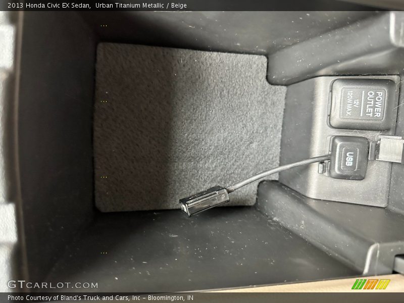 Urban Titanium Metallic / Beige 2013 Honda Civic EX Sedan