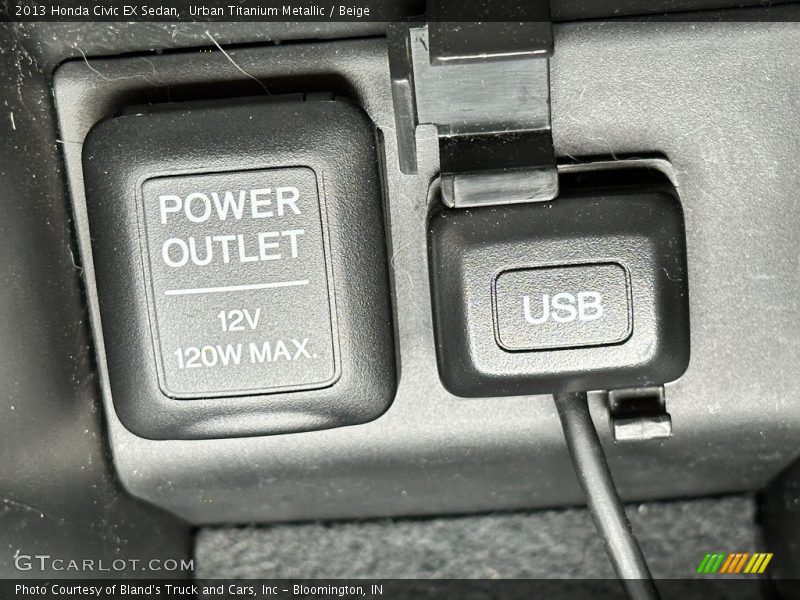 Urban Titanium Metallic / Beige 2013 Honda Civic EX Sedan