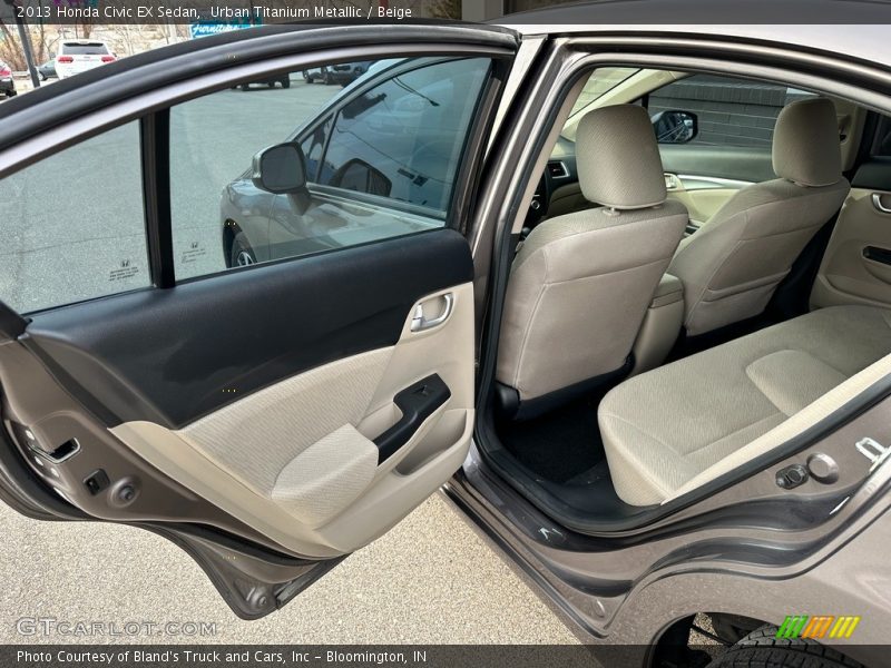 Urban Titanium Metallic / Beige 2013 Honda Civic EX Sedan