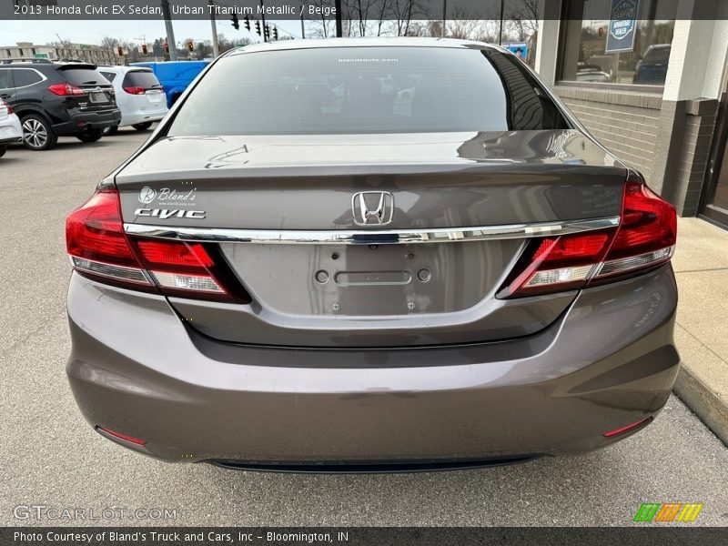 Urban Titanium Metallic / Beige 2013 Honda Civic EX Sedan