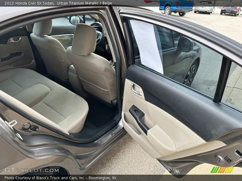 Urban Titanium Metallic / Beige 2013 Honda Civic EX Sedan