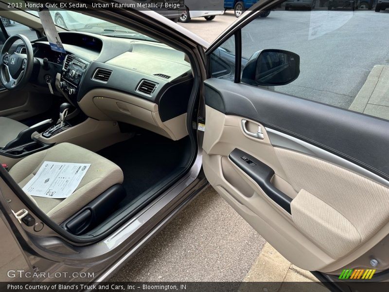 Urban Titanium Metallic / Beige 2013 Honda Civic EX Sedan