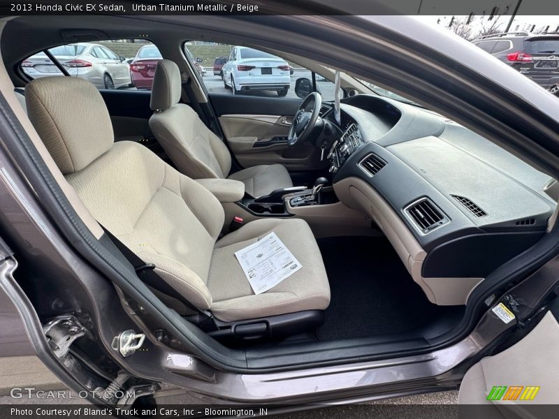 Urban Titanium Metallic / Beige 2013 Honda Civic EX Sedan