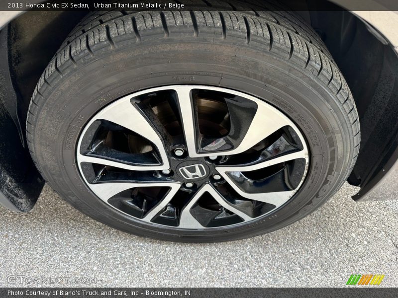 Urban Titanium Metallic / Beige 2013 Honda Civic EX Sedan
