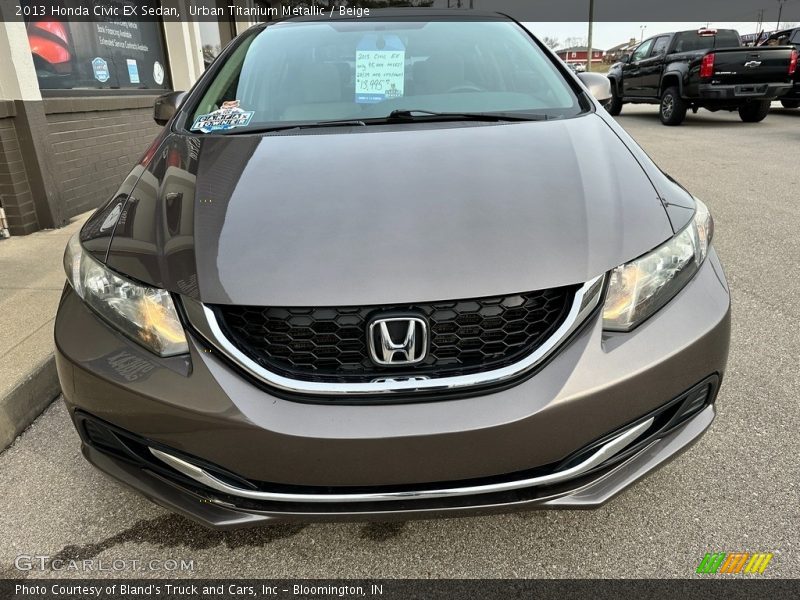 Urban Titanium Metallic / Beige 2013 Honda Civic EX Sedan