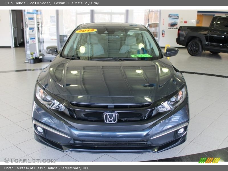 Cosmic Blue Metallic / Gray 2019 Honda Civic EX Sedan