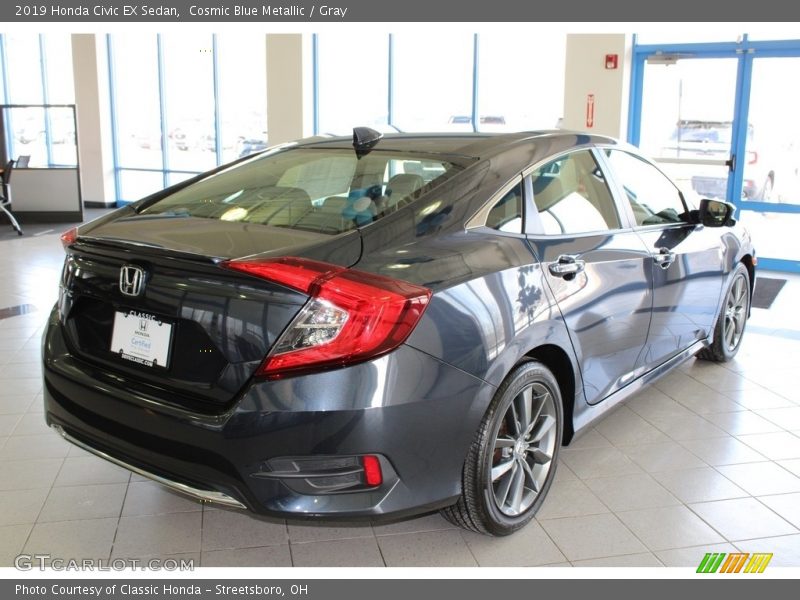 Cosmic Blue Metallic / Gray 2019 Honda Civic EX Sedan