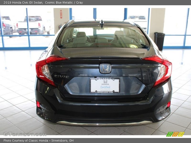 Cosmic Blue Metallic / Gray 2019 Honda Civic EX Sedan