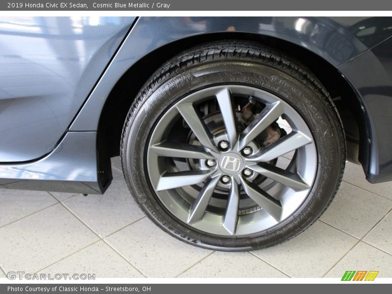 Cosmic Blue Metallic / Gray 2019 Honda Civic EX Sedan