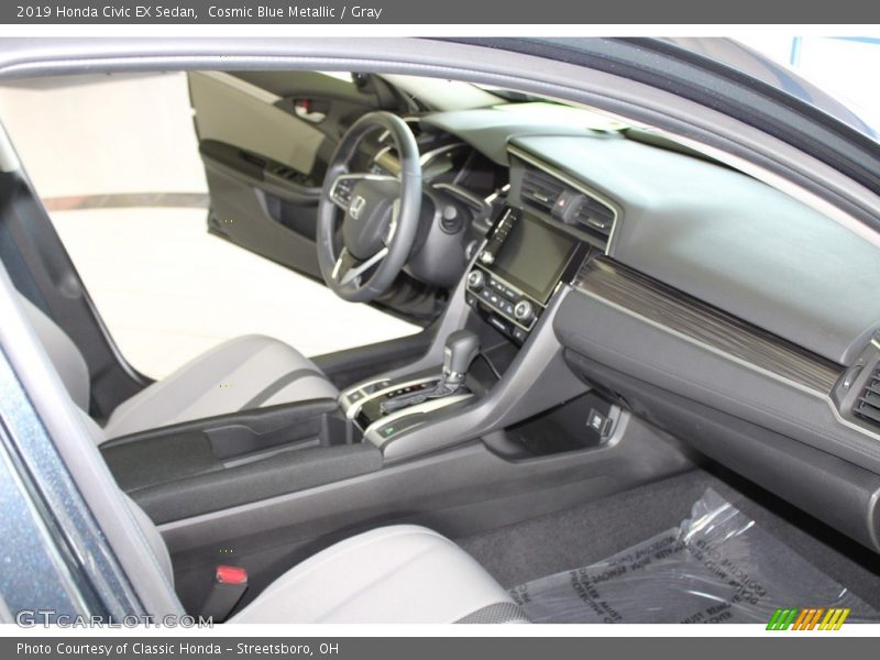 Cosmic Blue Metallic / Gray 2019 Honda Civic EX Sedan