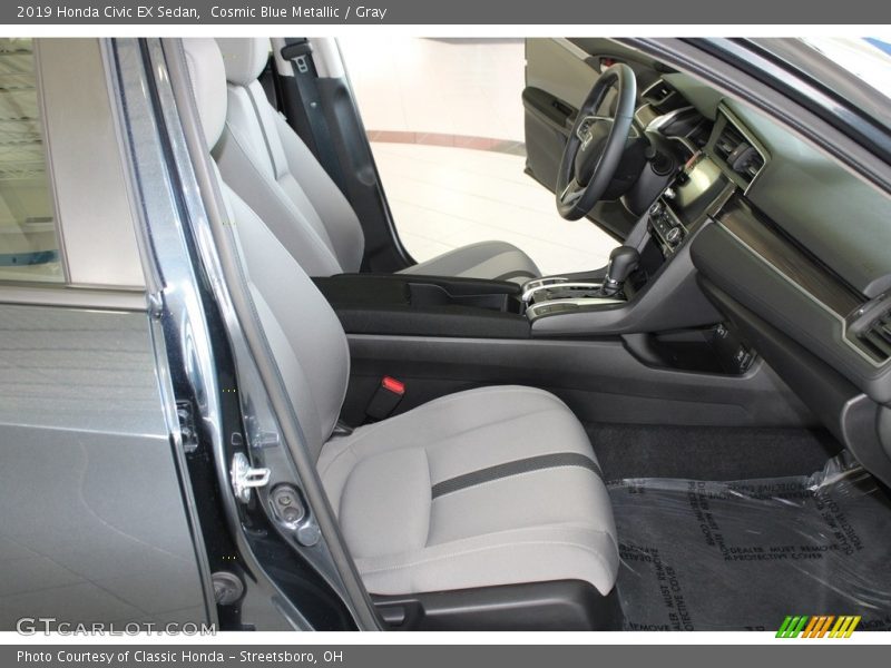 Cosmic Blue Metallic / Gray 2019 Honda Civic EX Sedan