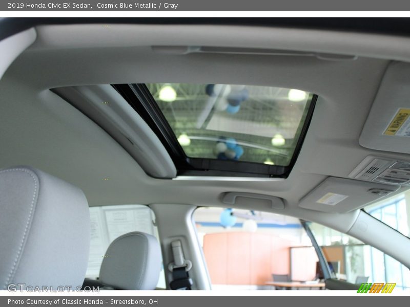 Cosmic Blue Metallic / Gray 2019 Honda Civic EX Sedan