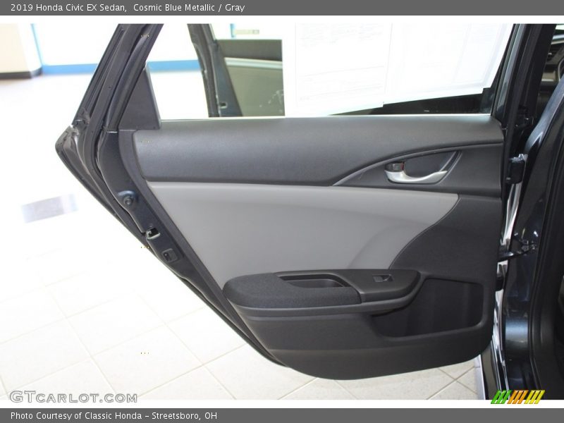 Cosmic Blue Metallic / Gray 2019 Honda Civic EX Sedan