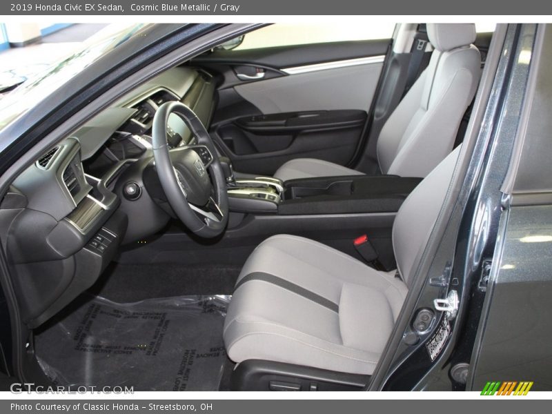 Cosmic Blue Metallic / Gray 2019 Honda Civic EX Sedan
