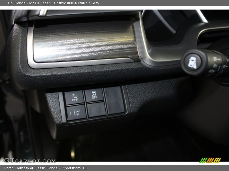 Cosmic Blue Metallic / Gray 2019 Honda Civic EX Sedan