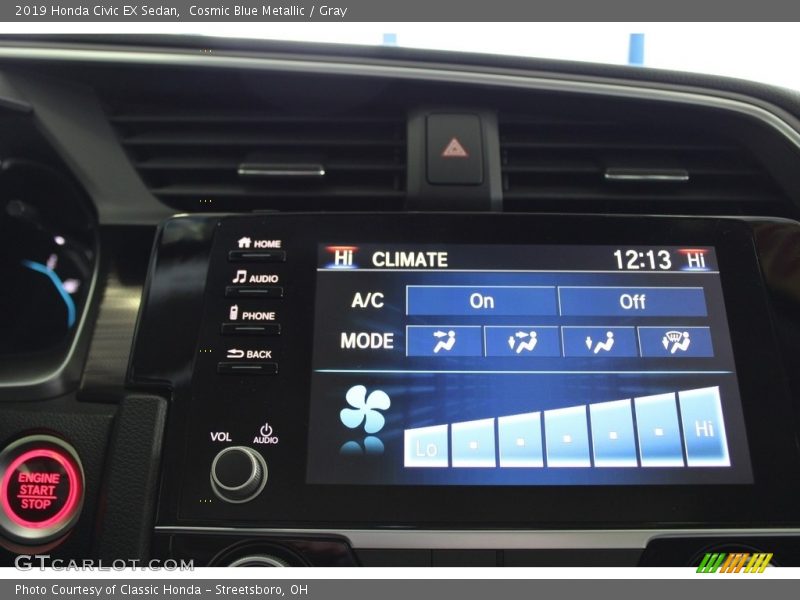 Cosmic Blue Metallic / Gray 2019 Honda Civic EX Sedan