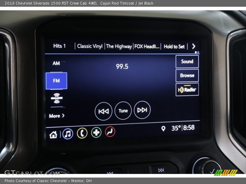 Cajun Red Tintcoat / Jet Black 2019 Chevrolet Silverado 1500 RST Crew Cab 4WD