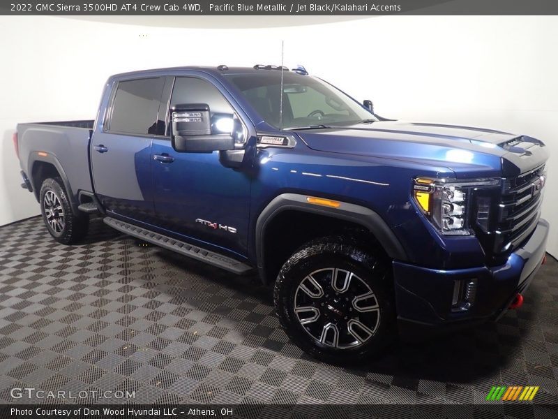 Pacific Blue Metallic / Jet Black/Kalahari Accents 2022 GMC Sierra 3500HD AT4 Crew Cab 4WD