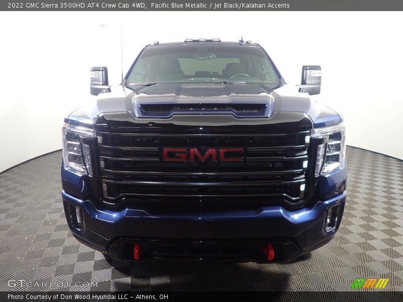 Pacific Blue Metallic / Jet Black/Kalahari Accents 2022 GMC Sierra 3500HD AT4 Crew Cab 4WD