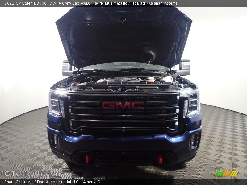 Pacific Blue Metallic / Jet Black/Kalahari Accents 2022 GMC Sierra 3500HD AT4 Crew Cab 4WD