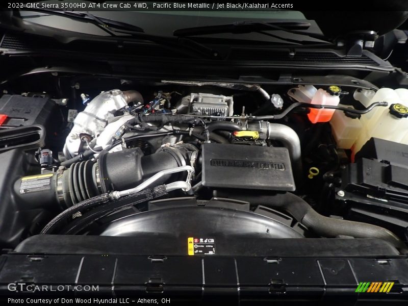 Pacific Blue Metallic / Jet Black/Kalahari Accents 2022 GMC Sierra 3500HD AT4 Crew Cab 4WD