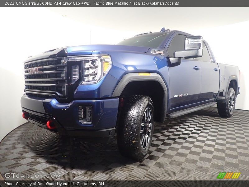 Pacific Blue Metallic / Jet Black/Kalahari Accents 2022 GMC Sierra 3500HD AT4 Crew Cab 4WD