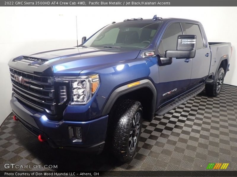 Pacific Blue Metallic / Jet Black/Kalahari Accents 2022 GMC Sierra 3500HD AT4 Crew Cab 4WD
