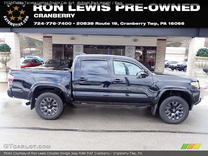 Midnight Black Metallic / Black 2022 Toyota Tacoma Limited Double Cab 4x4