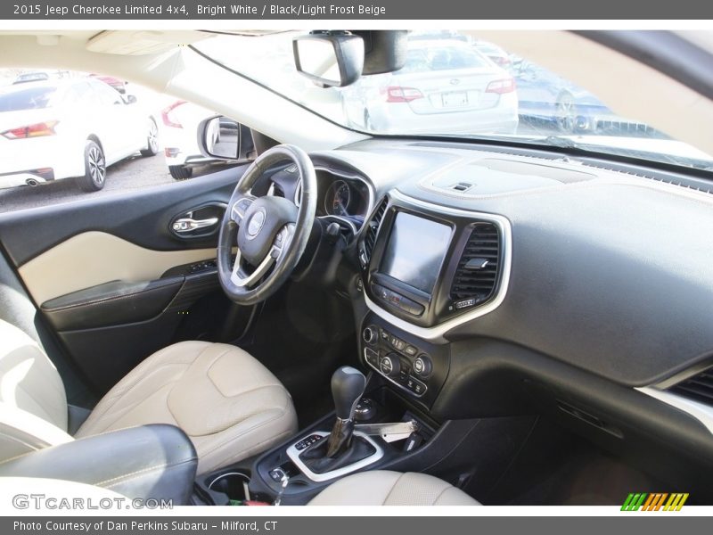 Bright White / Black/Light Frost Beige 2015 Jeep Cherokee Limited 4x4