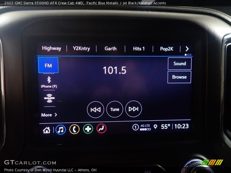 Pacific Blue Metallic / Jet Black/Kalahari Accents 2022 GMC Sierra 3500HD AT4 Crew Cab 4WD