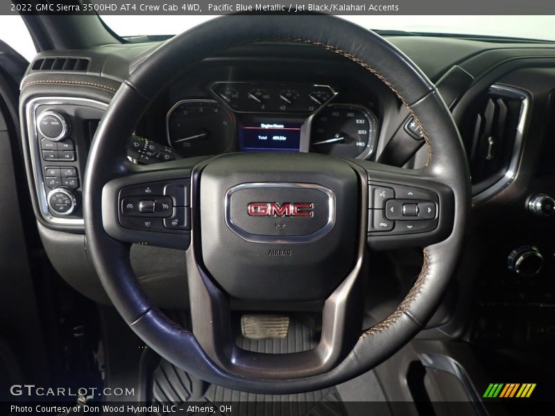 Pacific Blue Metallic / Jet Black/Kalahari Accents 2022 GMC Sierra 3500HD AT4 Crew Cab 4WD