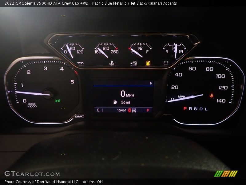 Pacific Blue Metallic / Jet Black/Kalahari Accents 2022 GMC Sierra 3500HD AT4 Crew Cab 4WD