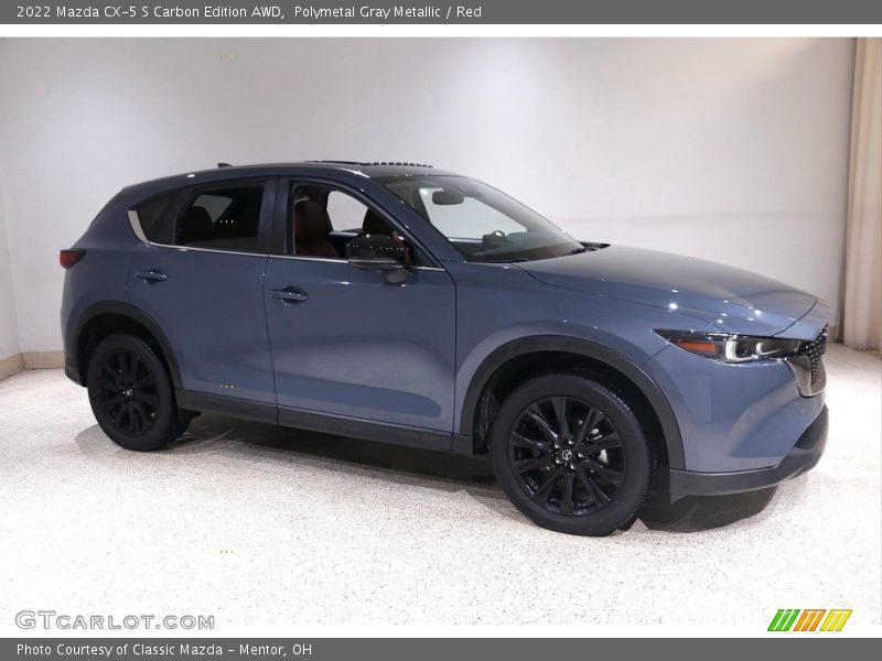 Polymetal Gray Metallic / Red 2022 Mazda CX-5 S Carbon Edition AWD